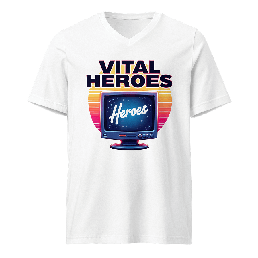VITAL HEROES Retro TV V-Neck Tee product image (1)