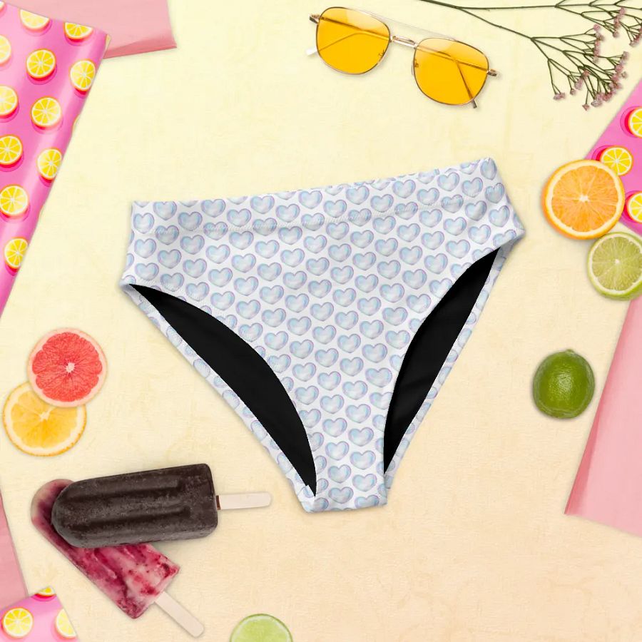 High Waisted Heart Bubble Bikini Bottoms product image (10)