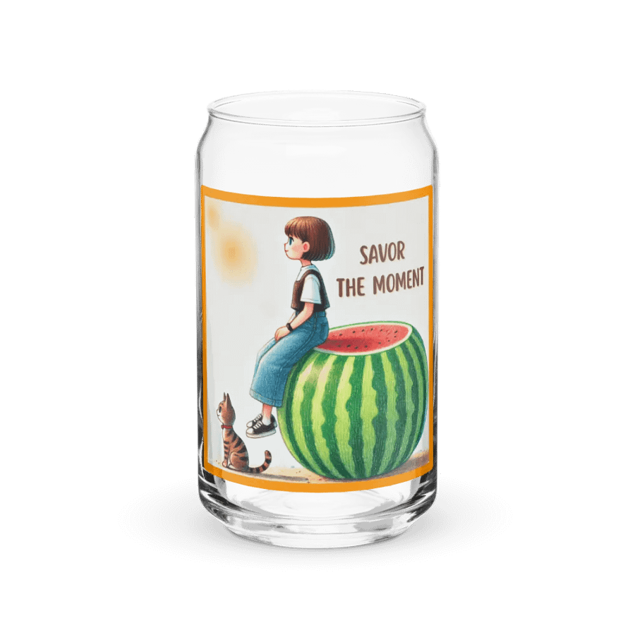 Watermelon and Cat Can-Shaped Glass product image (2)