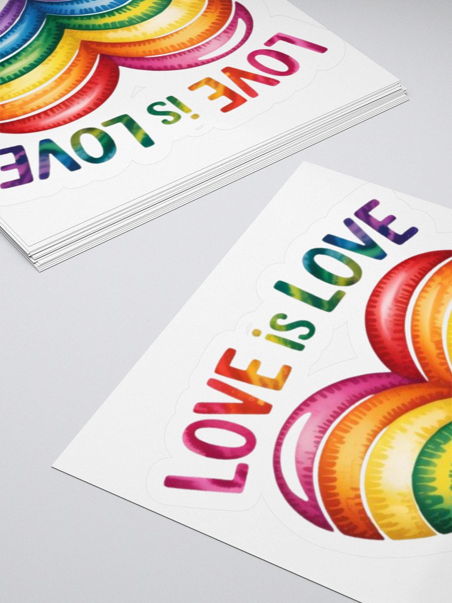 Exclusive "Love is Love" Rainbow Pride Sticker by TDS Music - Celebrate Love and Inclusivity product image (11)