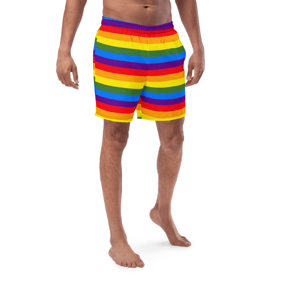 Vibrant Stripes Paradise Swim Shorts product image (1)