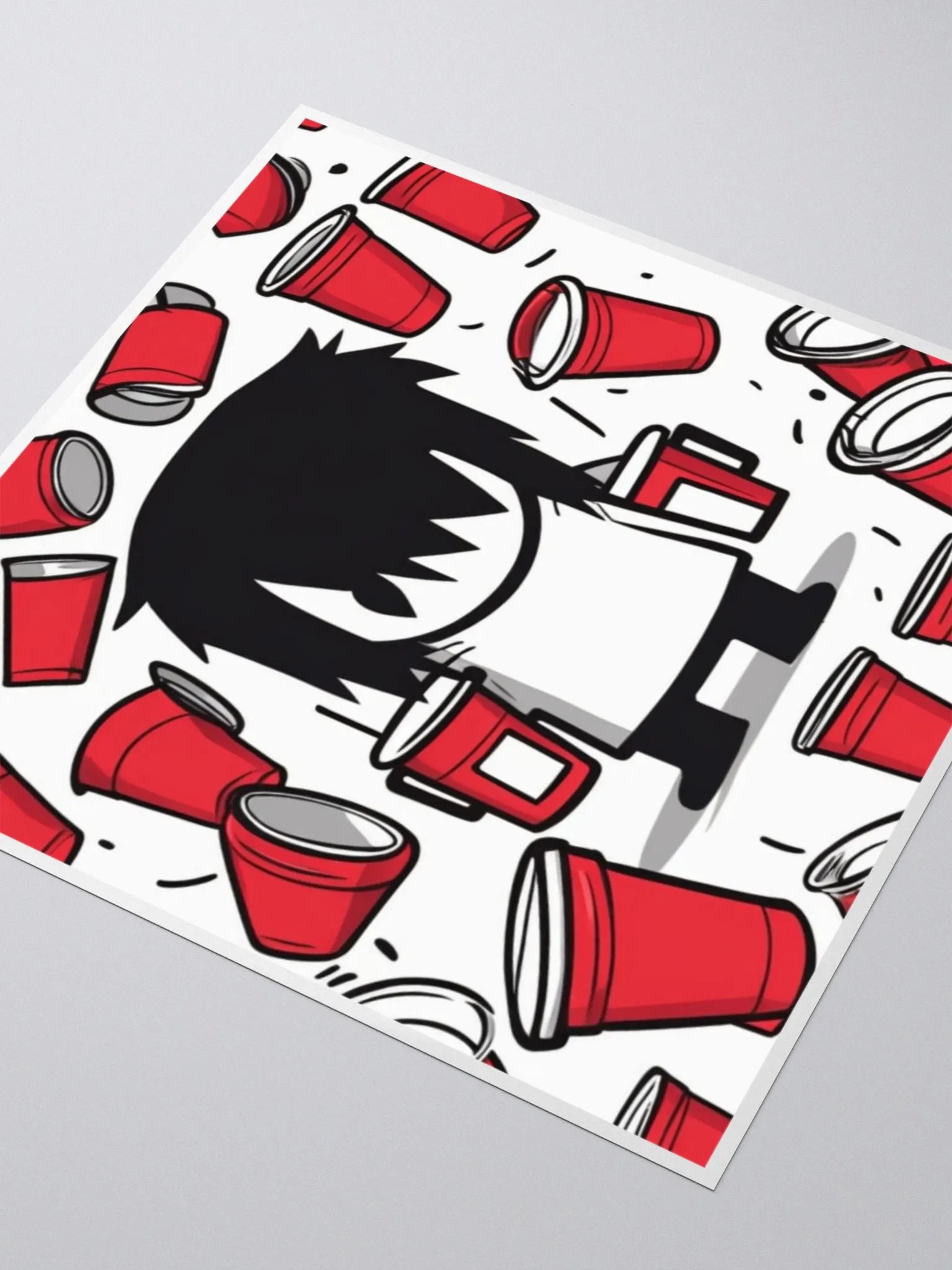 Party Cup Cartoon Kiss Cut Stickers product image (1)