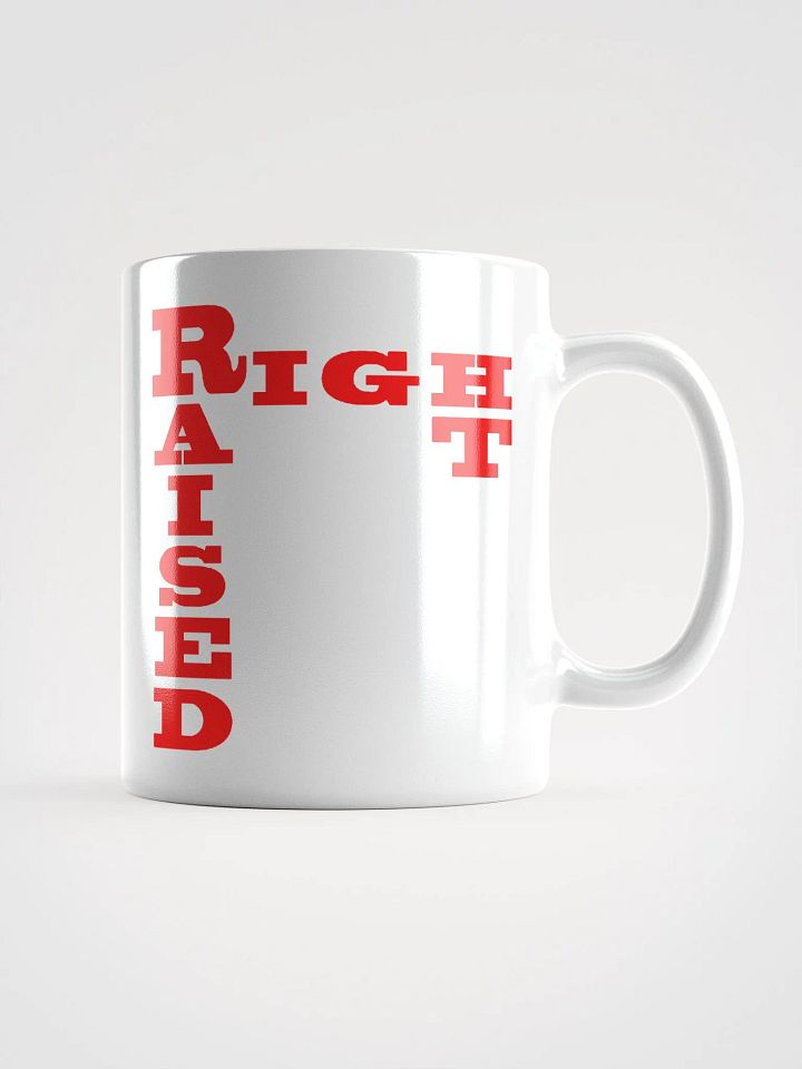 Raised Right White Mug product image (2)