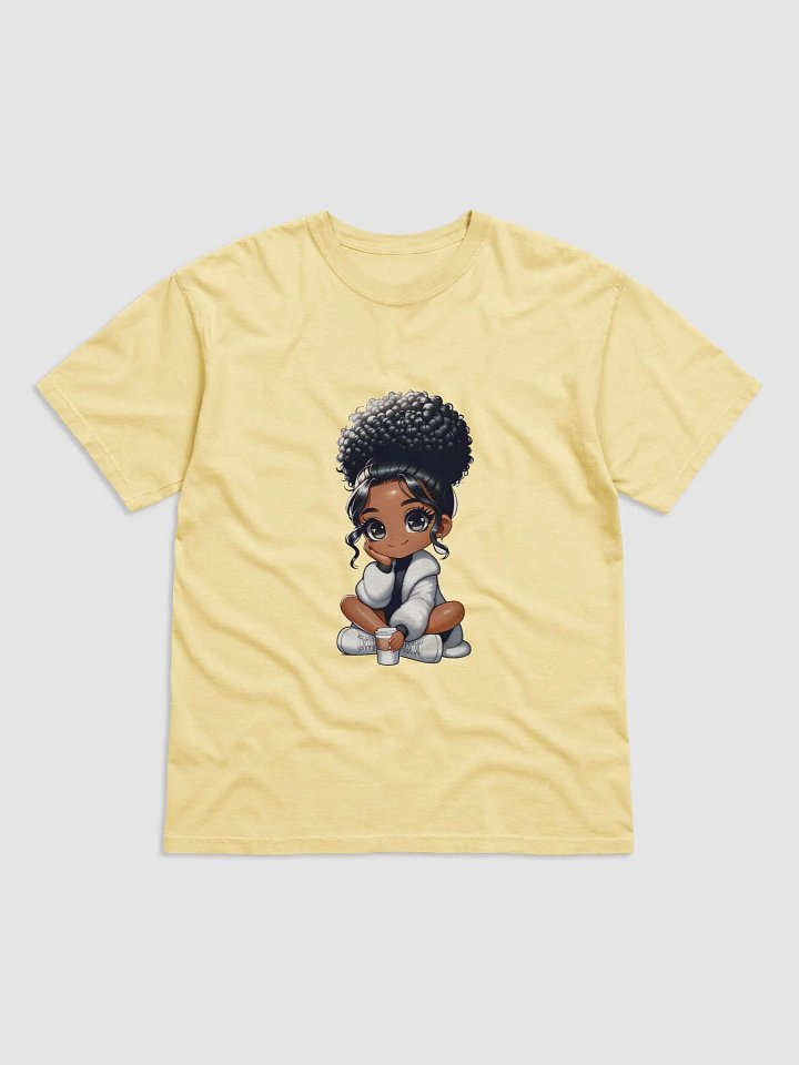 Charming Girl with Cup Chibi T-shirt product image (7)