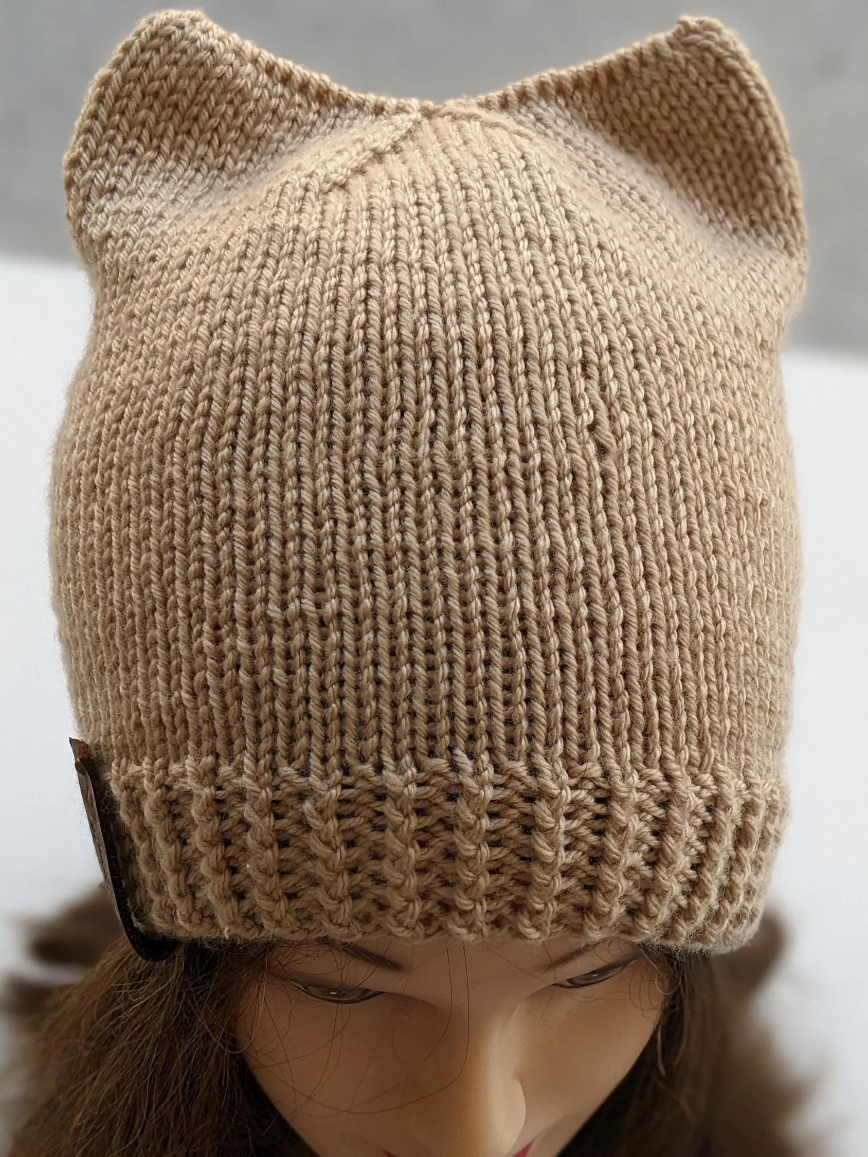 Knit Cat Ears Hat Pattern product image (2)