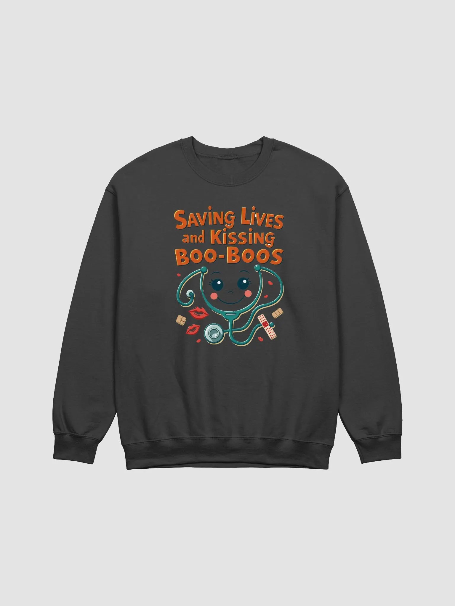 Smiling Stethoscope Crewneck Sweatshirt product image (7)