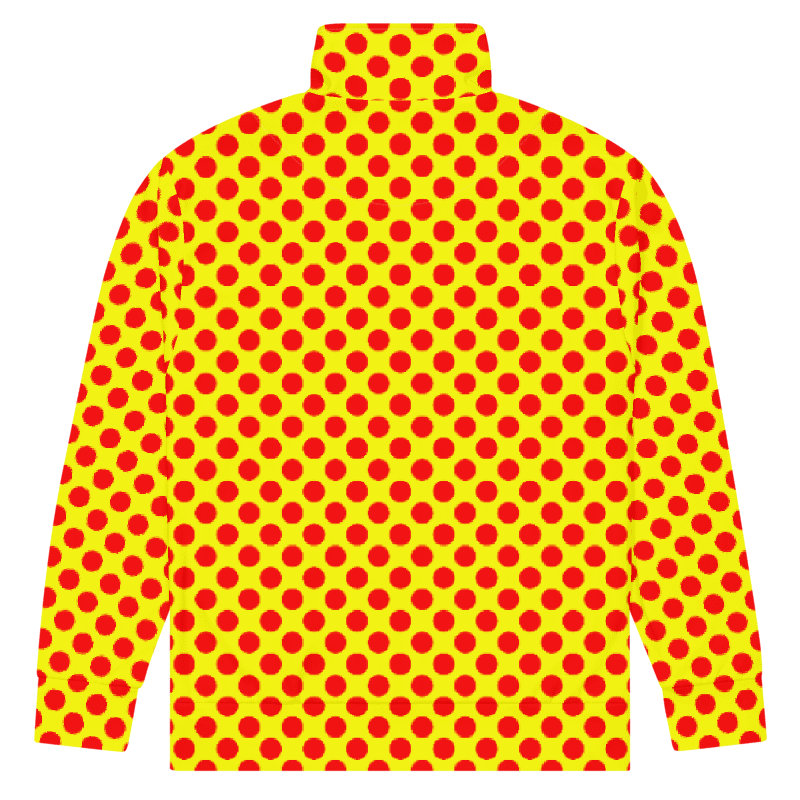 Red Polka Dots on Yellow Unisex Track Jacket product image (4)