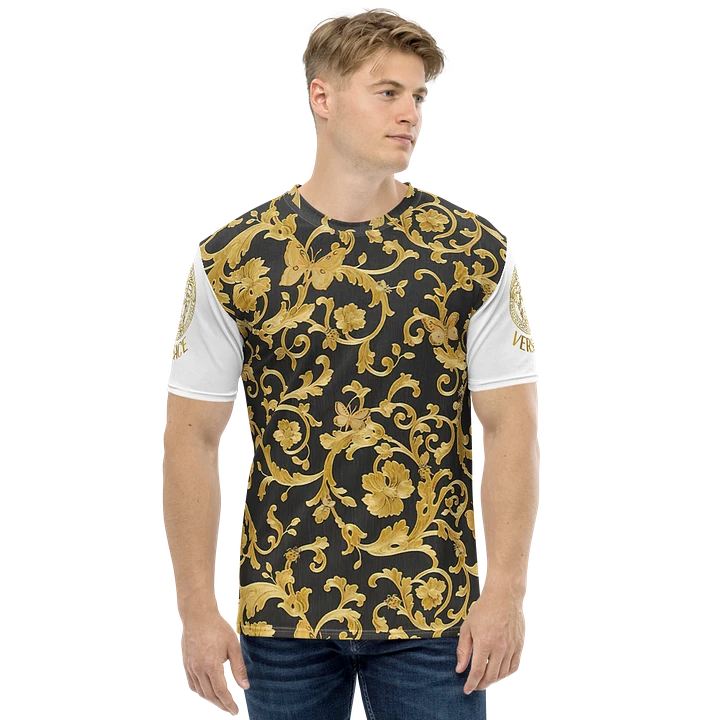 Versace Gold Allover Round Neck T-shirt product image (1)