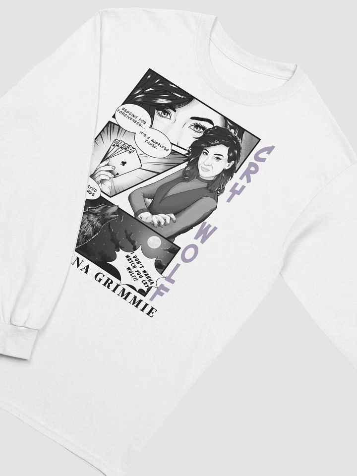 Cry Wolf Comic - Long Sleeve White Tee product image (1)