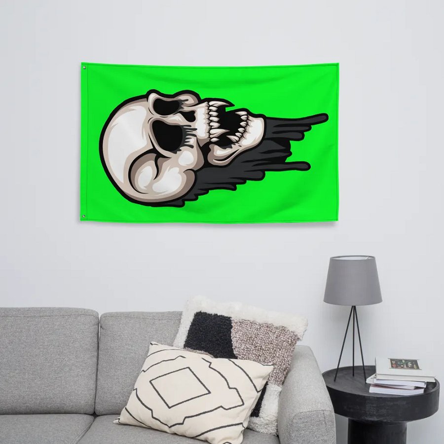 Def-Zombie Skull Flag product image (9)