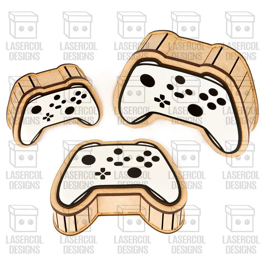 Controller Shaped Boxes Set 2 (3 Sizes) - Laser Cut Files product image (4)