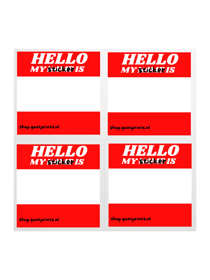 Personalized Hello Name Tag Stickers product image (1)