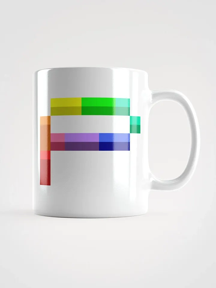 Pix Stitch Pride 'P' White Glossy Mug product image (2)
