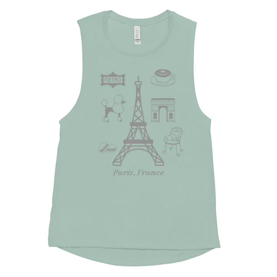 Parisian Landmarks Flowy Muscle Tank product image (3)