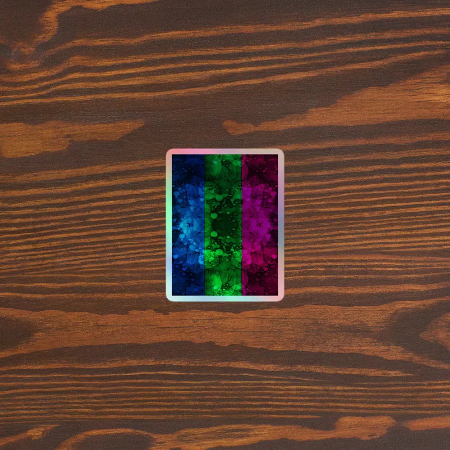 Polysexual Pride Flag Sticker (Textured Variation) product image (5)