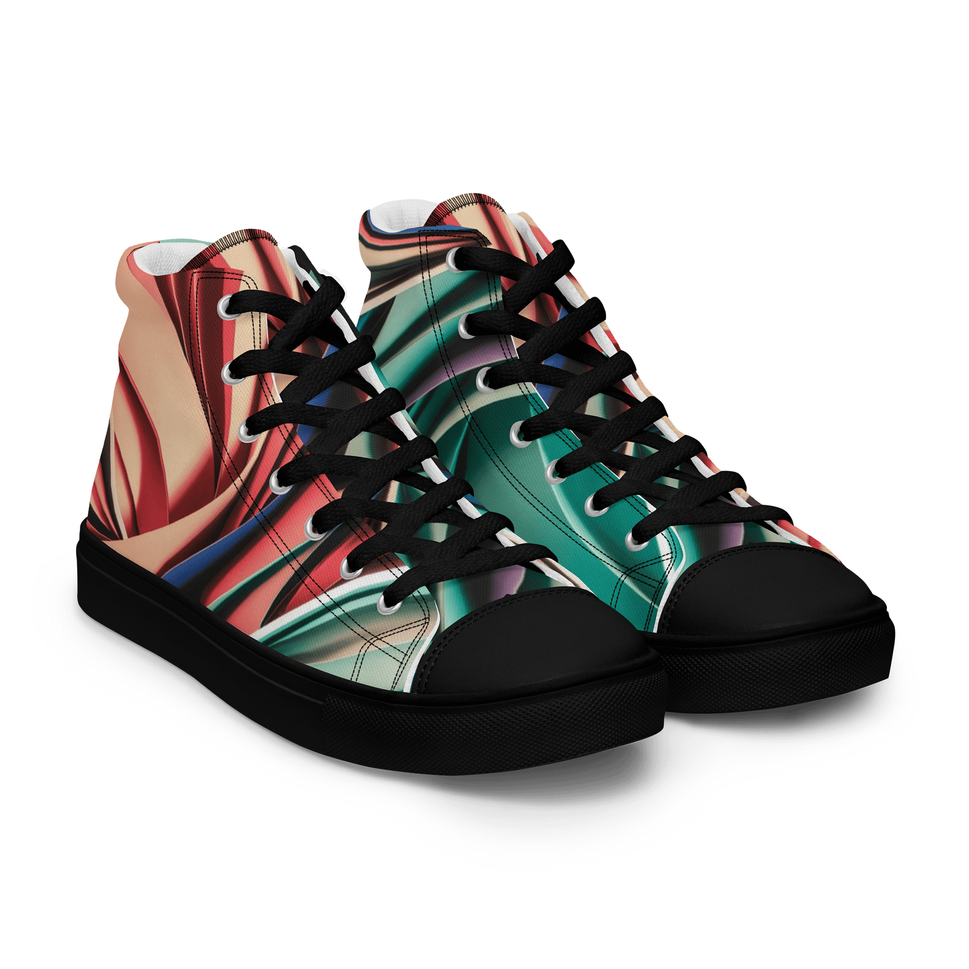 Graphic Grove Women's High-Top Canvas Shoes - Abstract Art Design, Vibrant Colours, Comfortable Fit product image (8)