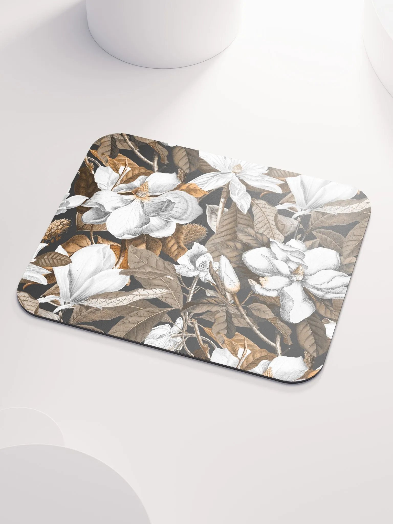 Black Magnolia Grandiflora Mouse Pad product image (4)