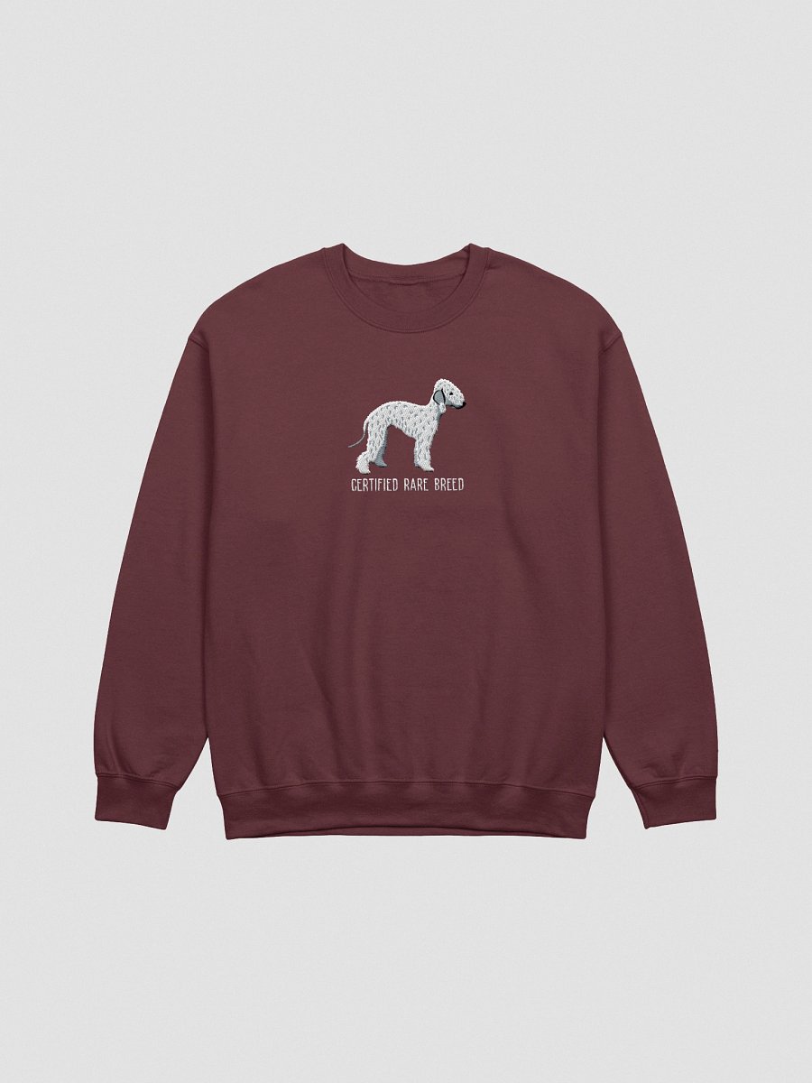 Certified Rare Breed Sweatshirt (Embroidered) of a Bedlington Terrier(White) product image (4)