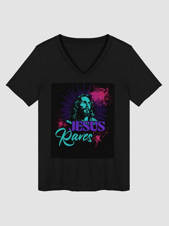 party jesus, jesus raves V-Neck Tee product image (1)