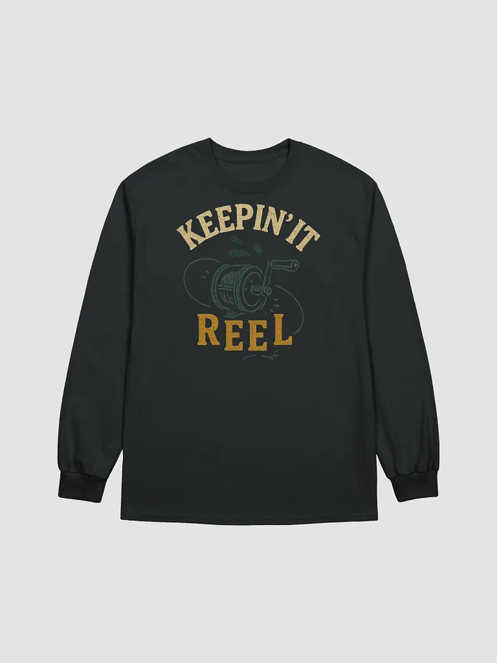 Keepin' It Reel Vintage Long Sleeve Tee – Funny Fishing Humor product image (3)