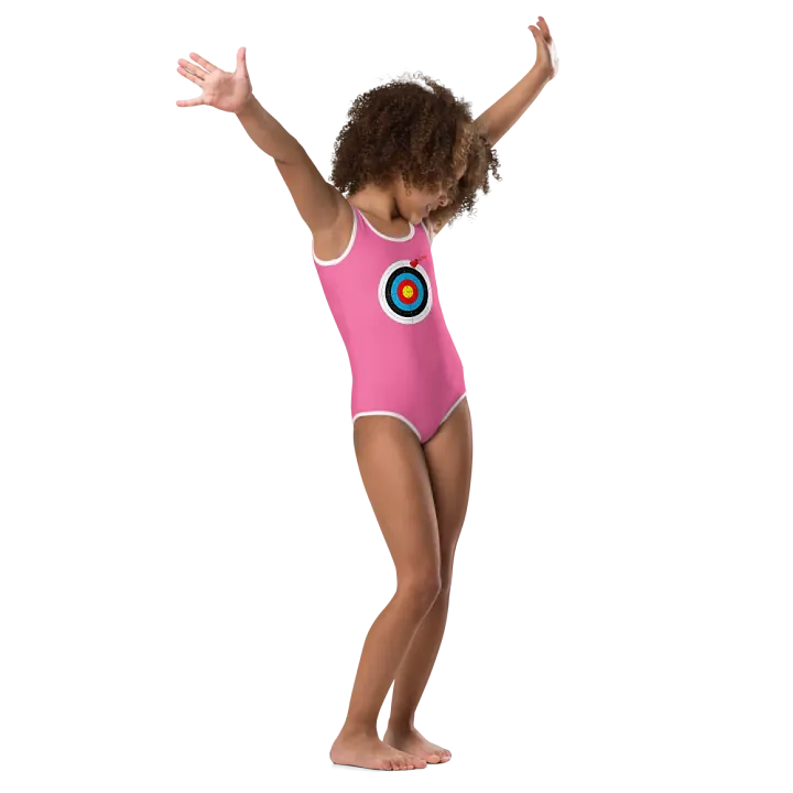 Unlucky in Games, Lucky in Love Rose Kids Swimsuit product image (2)