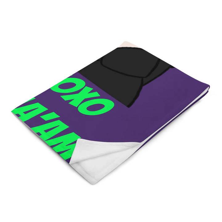 DuhhGamerXOXO/Miss Gamer Blanket - Purple w/ Green Text product image (2)