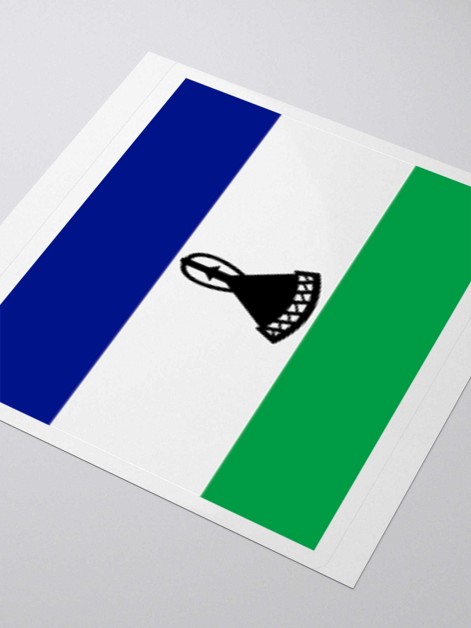 Lesotho Flag Sticker | Mokorotlo Hat Design | Durable Vinyl | 3 Sizes product image (8)