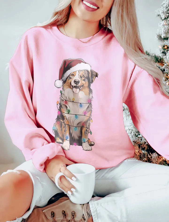 Funny Australian Shepherd(Red Merle) Christmas Sweatshirt product image (11)