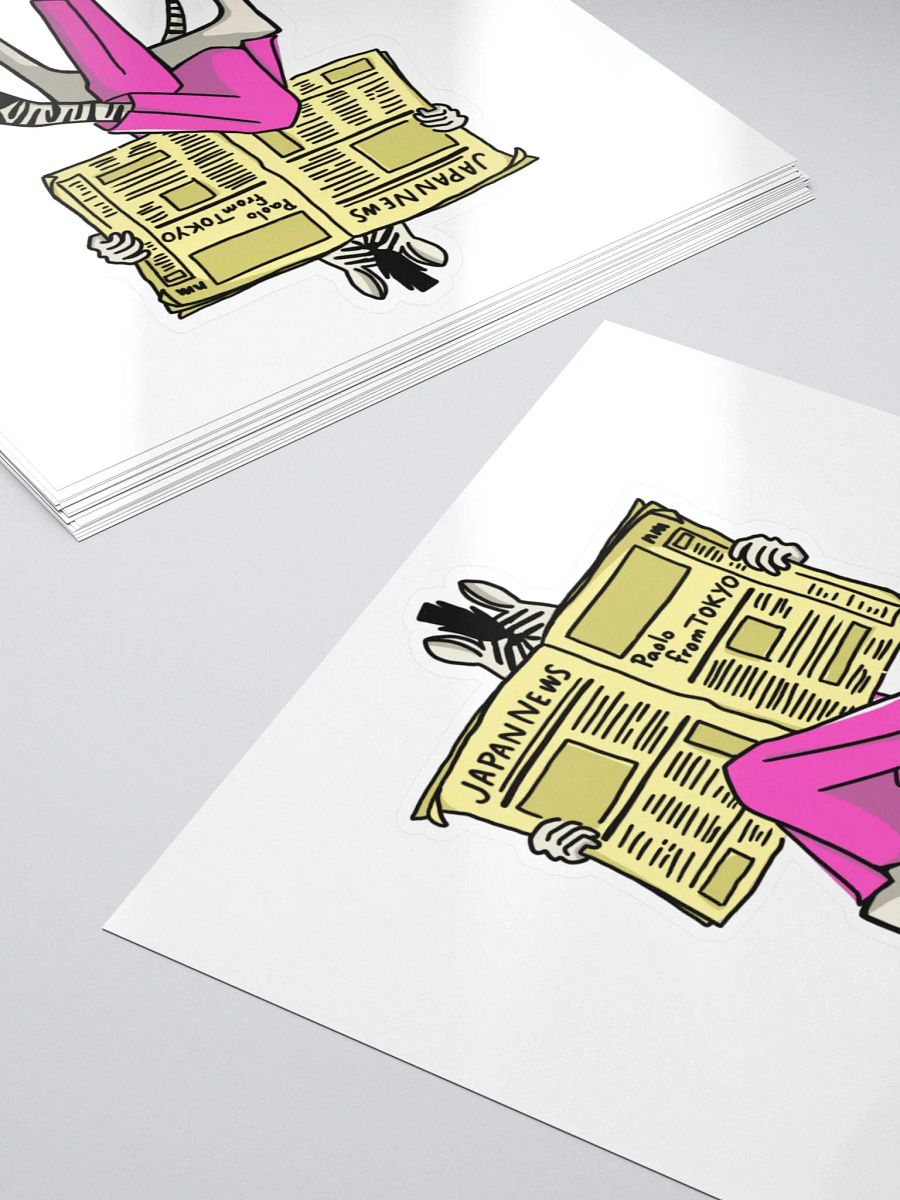 Newspaper Zebra Sticker product image (5)