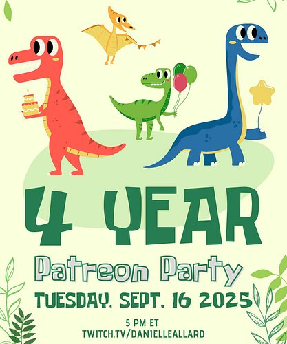 It's our FOUR YEAR @Patreon Anniversary today, so we are having a party. Join me #live for announcements, gifts & giveaways! ...