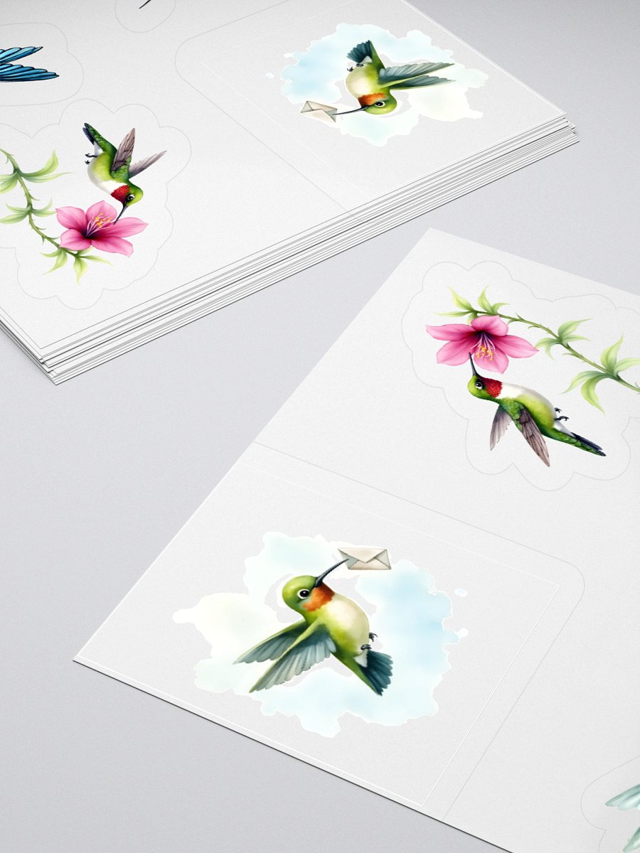 Vibrant Hummingbird Kiss Cut Stickers Set product image (12)