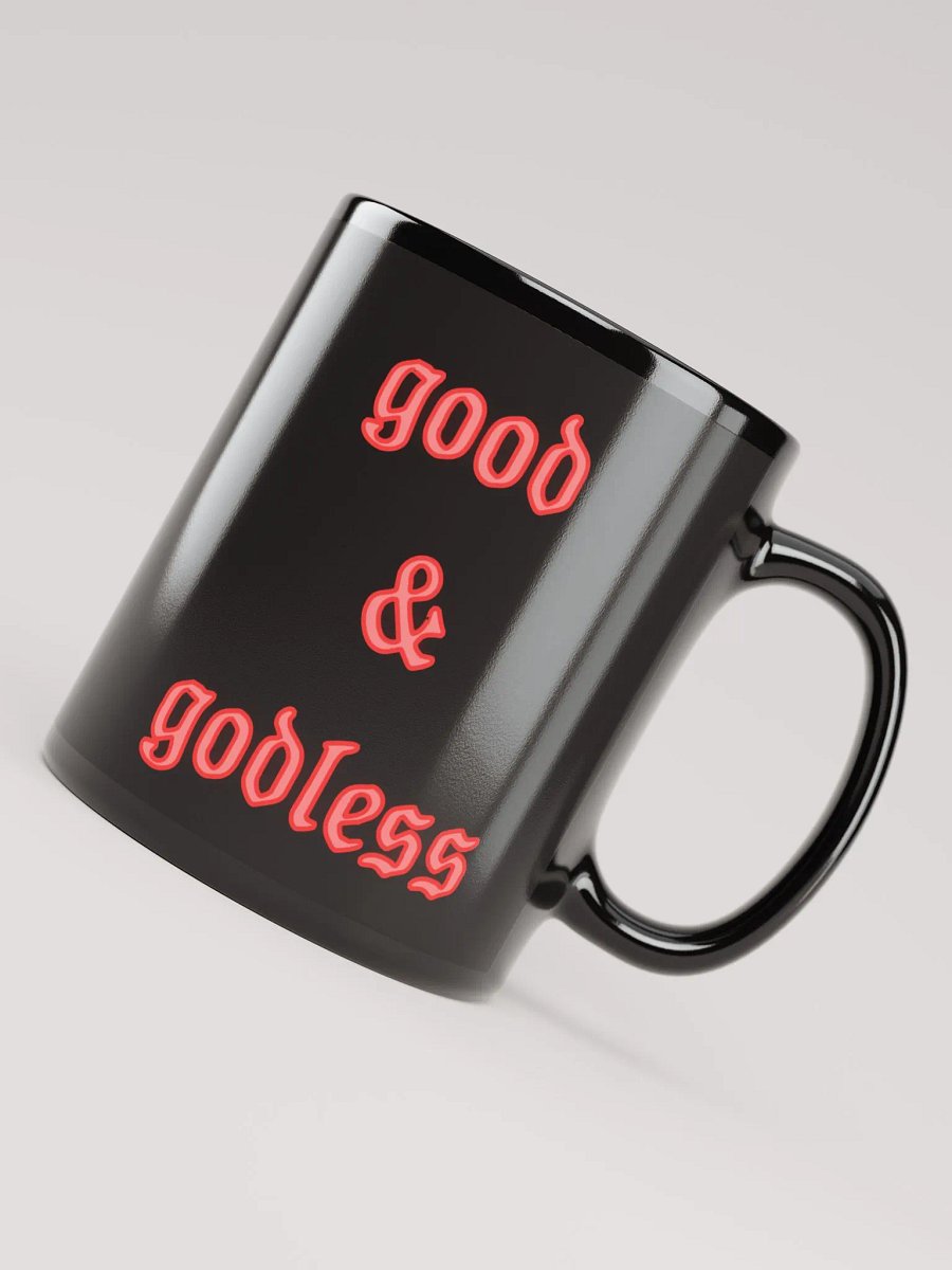 Good + godless mug black product image (7)