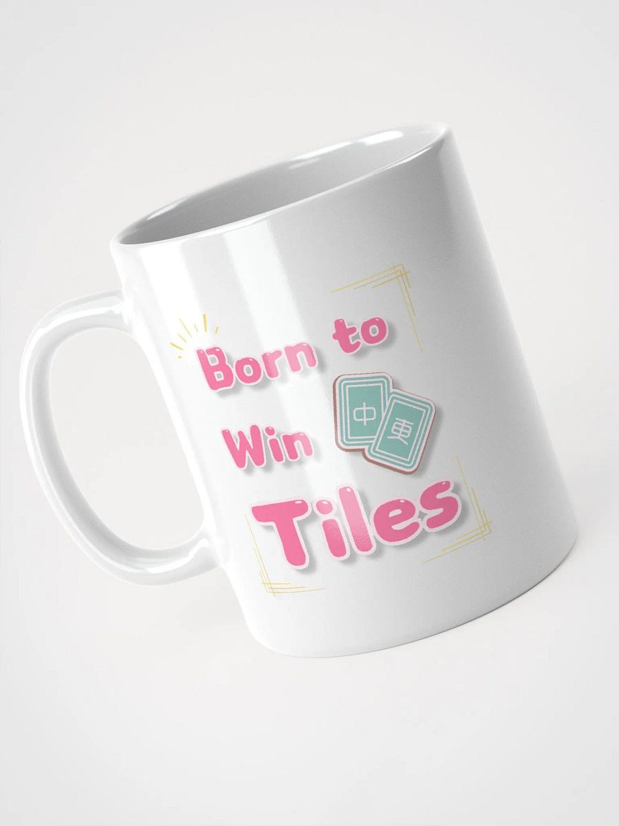 Funny mahjong_born to win tiles white coffee mug product image (6)