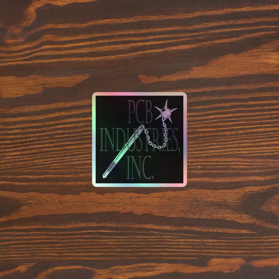 pcb industries holographic sticker (dark) product image (5)