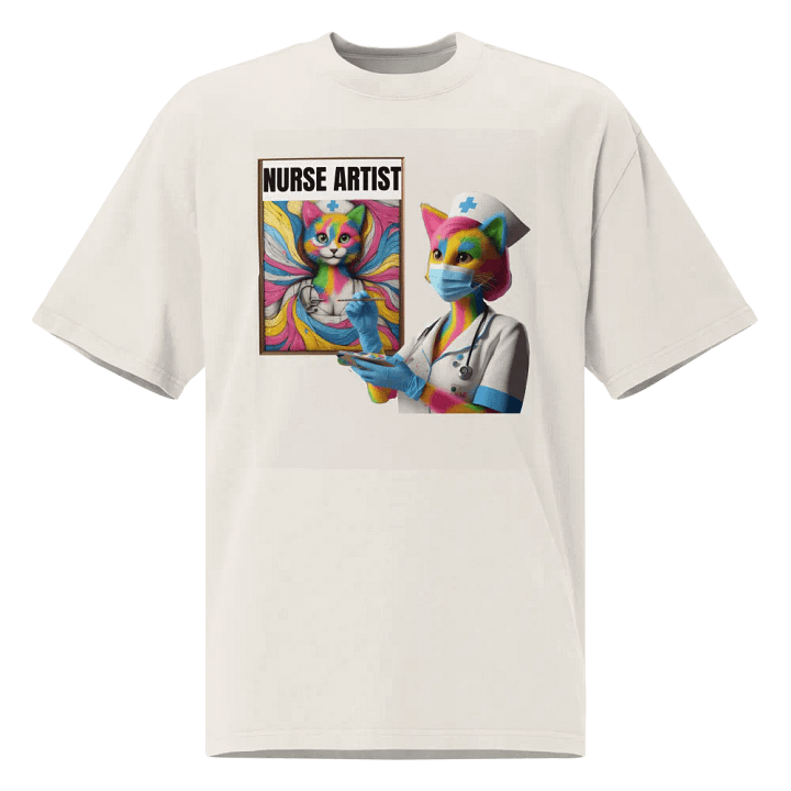 Rainbow Nurse Artist Faded T-Shirt product image (2)