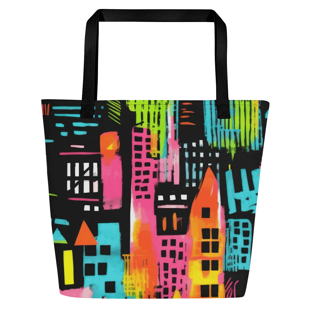 Vibrant Urban Geometry All-Over Tote Bag product image (1)