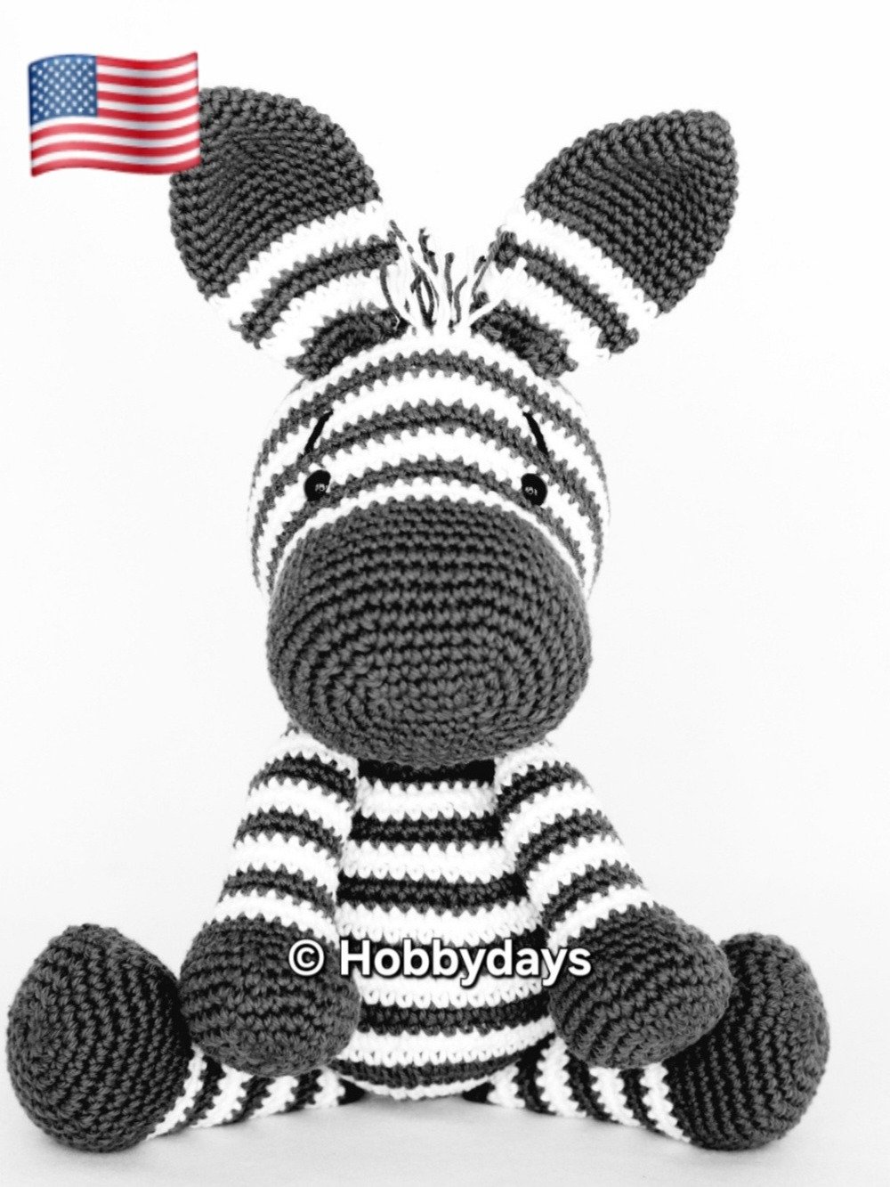 USA PATTERN - Amigurumi Crochet Zebra product image (1)