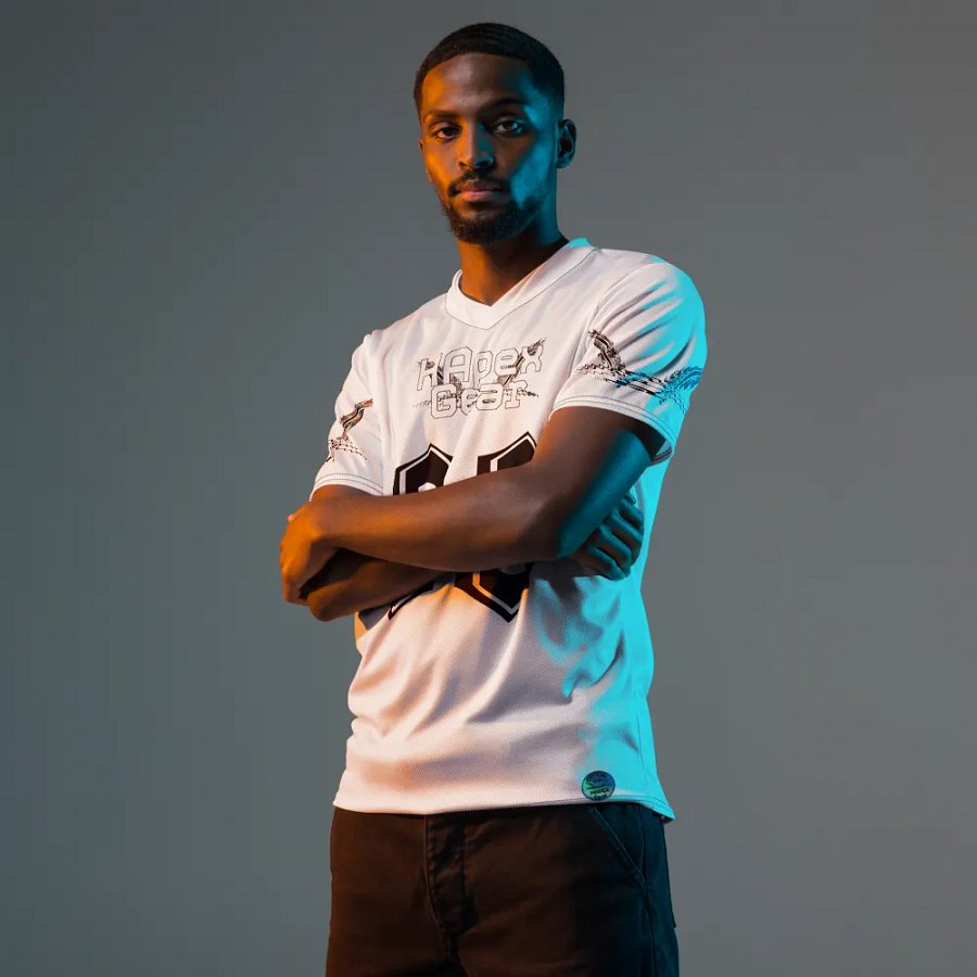 Capital NEFFEX - White - Recycled Unisex Sports Jersey - White HApex Gear Black Logo product image (11)