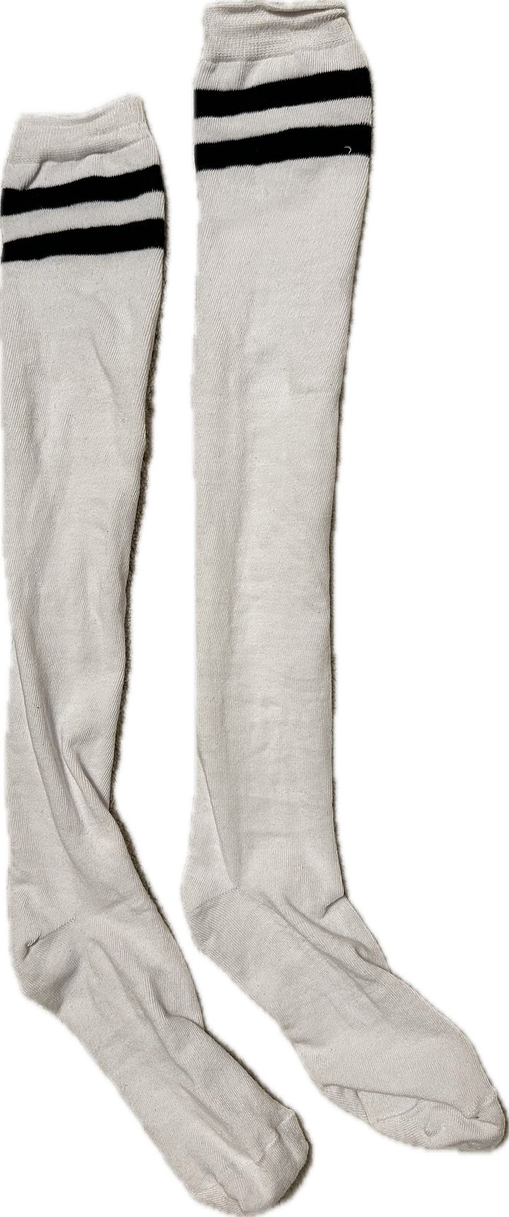 White thigh high socks product image (1)