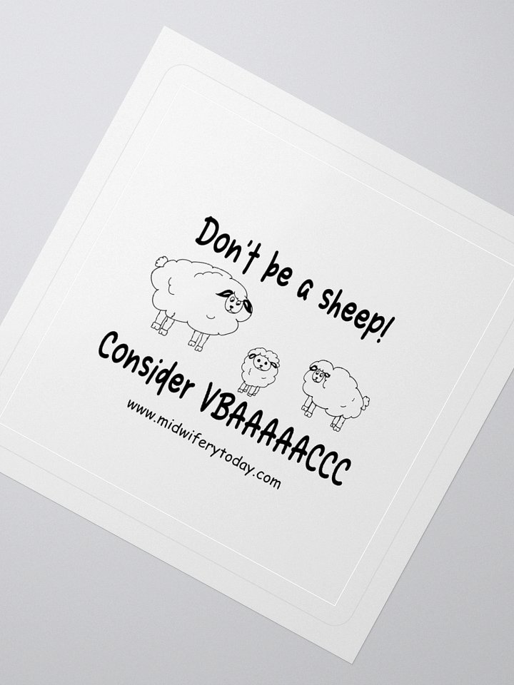 See No VBAC, Hear No VBAC, Do No VBAC Sheep Sticker product image (5)
