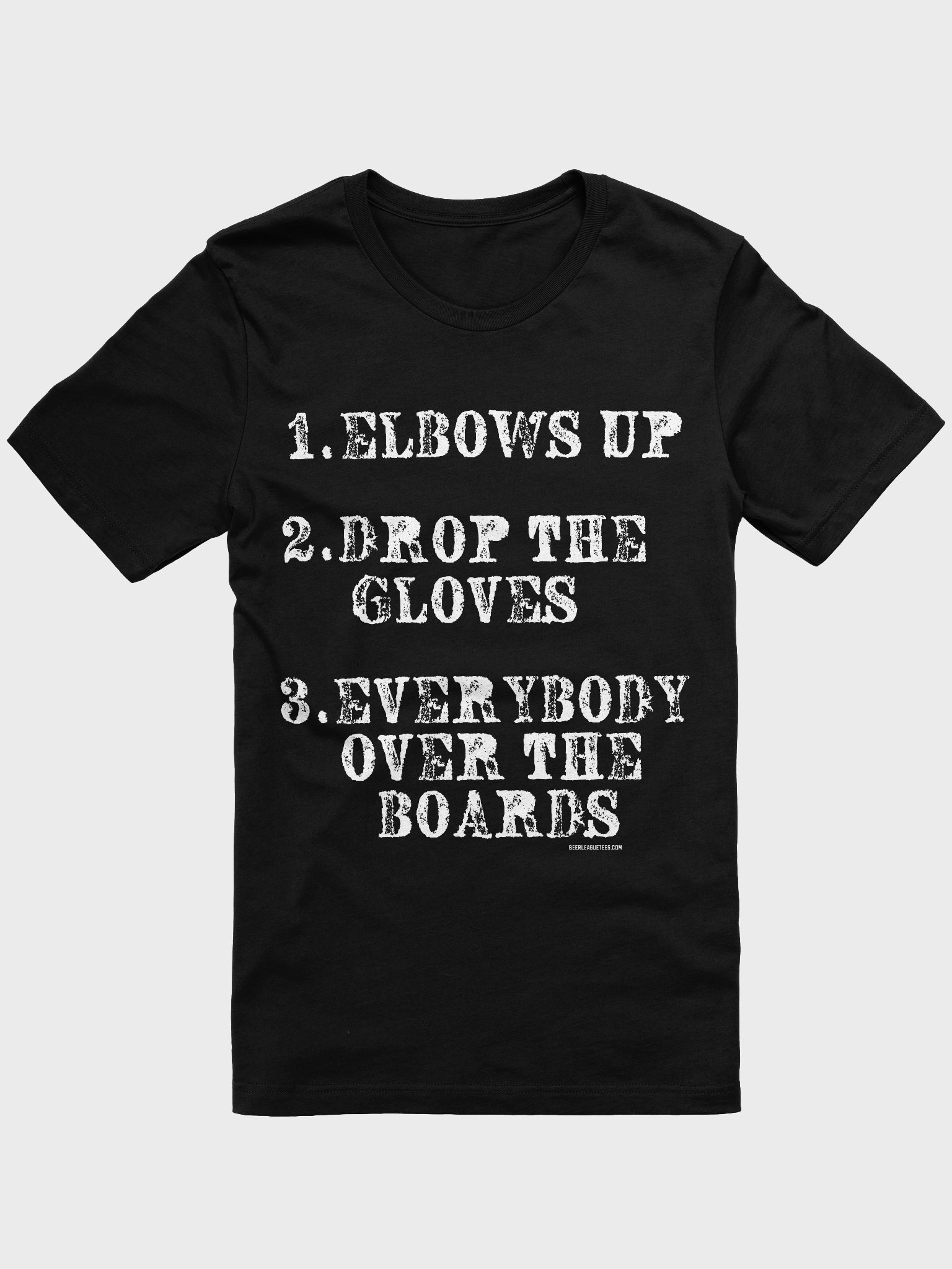 Funny Hockey T-Shirt - Everybody Over the Boards - Beer League Hockey Shirt for Men - Gift for Hockey Players Who Don't Back Down from Anyone product image (2)