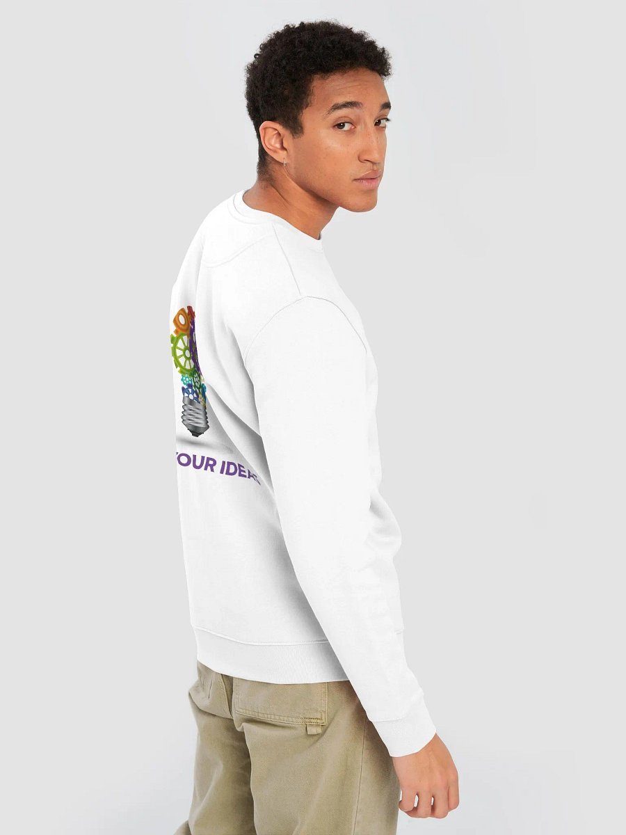 Build Your Ideas Crewneck Sweatshirt Crisp White With Purple product image (8)