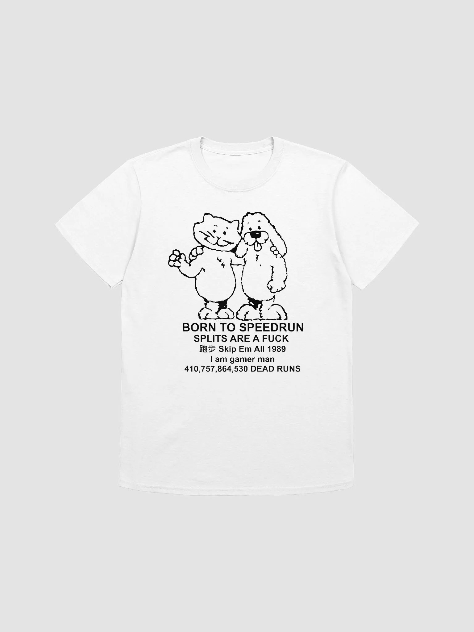 Born to Speedrun - Shortsleeve Tee - White product image (1)