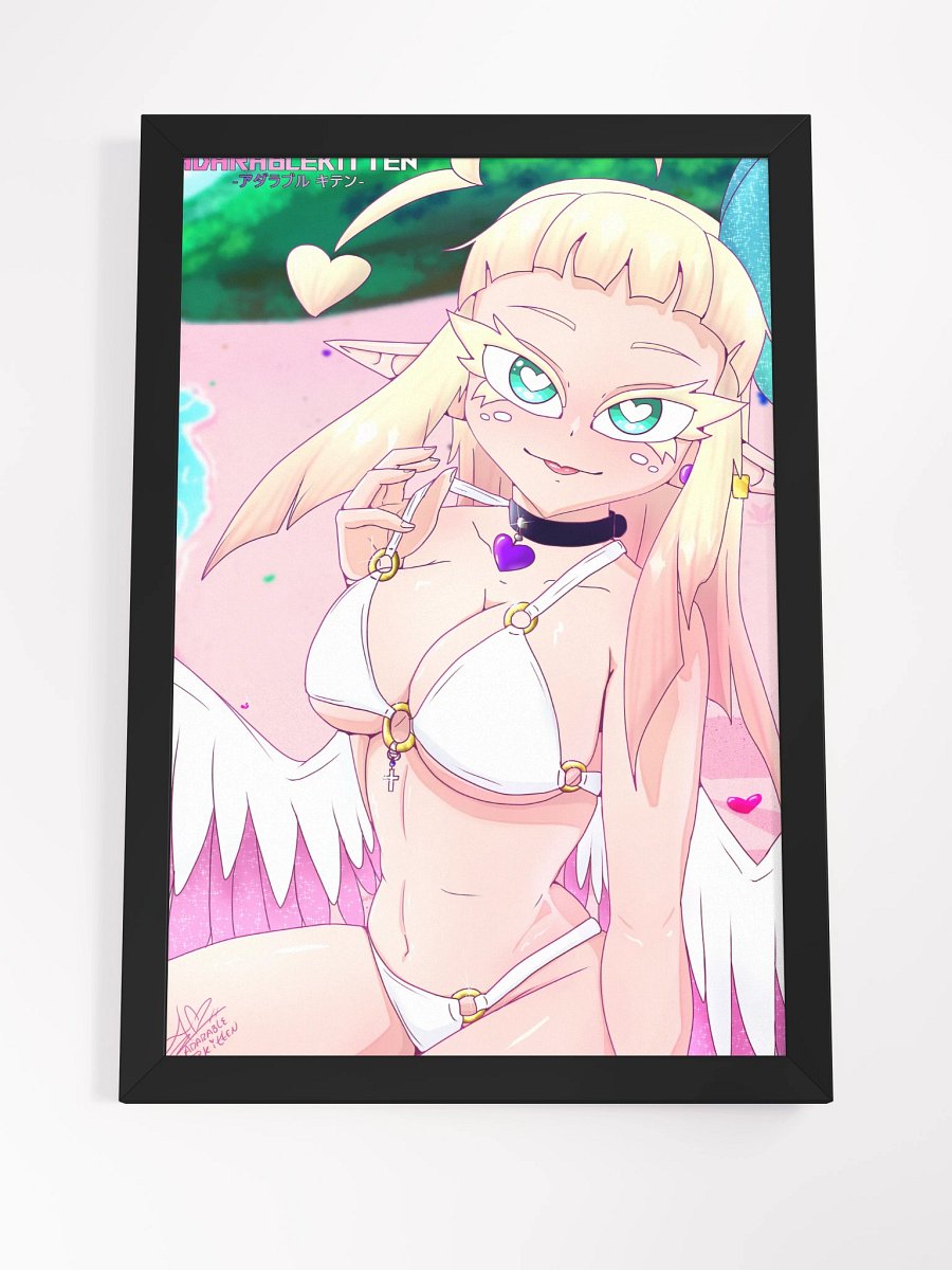 12 x 18 Framed Poster - AdarableKitten Beach Babe product image (11)
