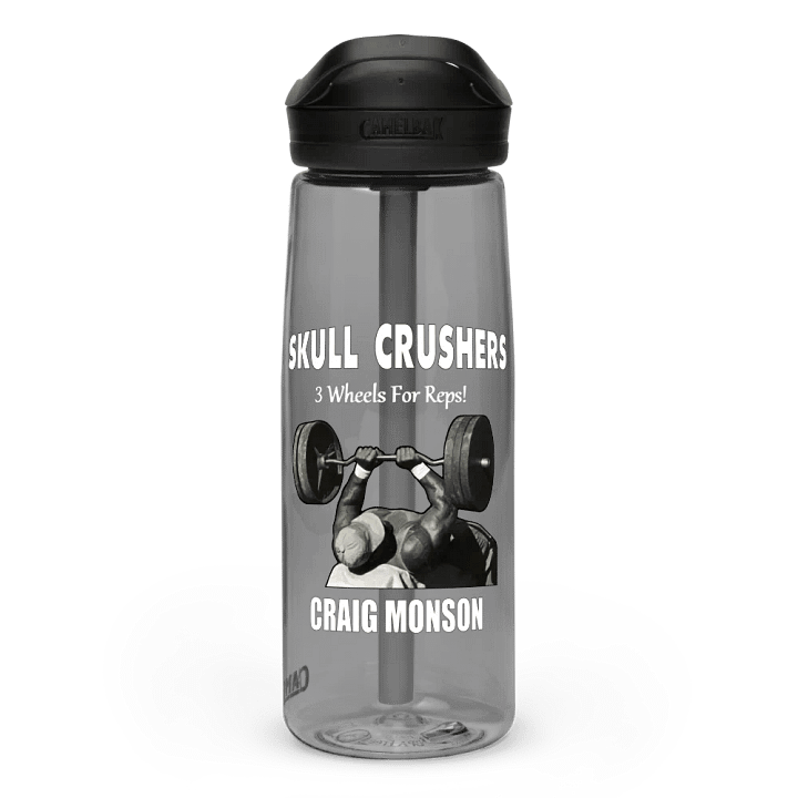 Craig Monson Three Wheels For Reps! Sports Water Bottle product image (1)