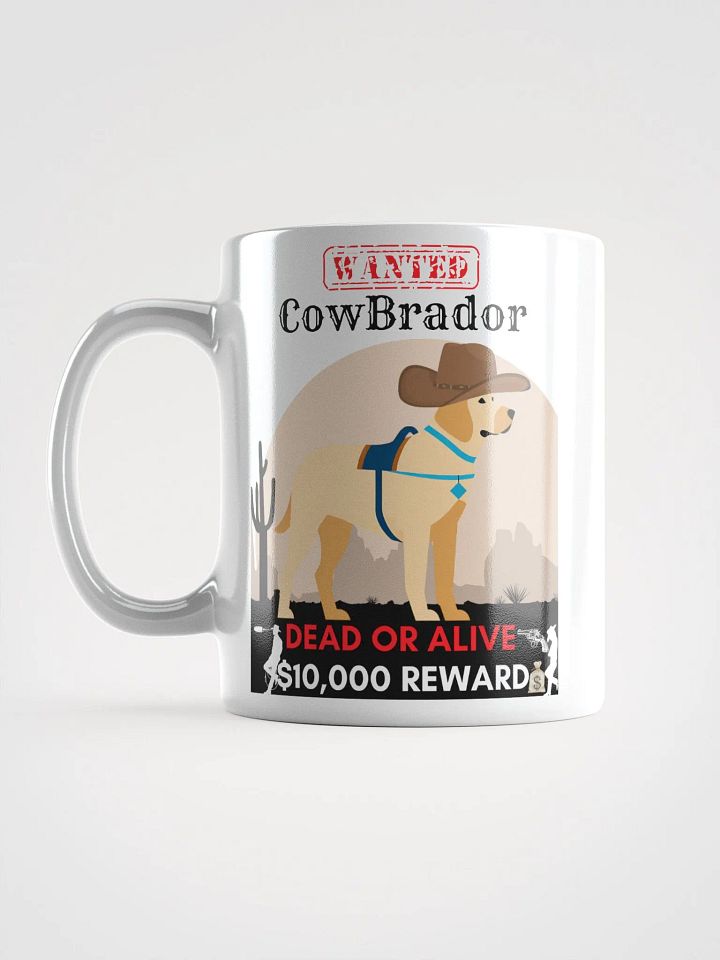 Wanted Cowboy Dog White Glossy Mug product image (4)