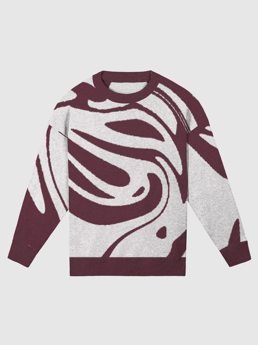 Burgundy Swirl Knit Sweater product image (2)