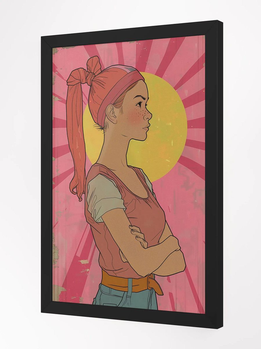 Fierce and Fearless: Pop Art Rebel Girl Framed Poster product image (2)