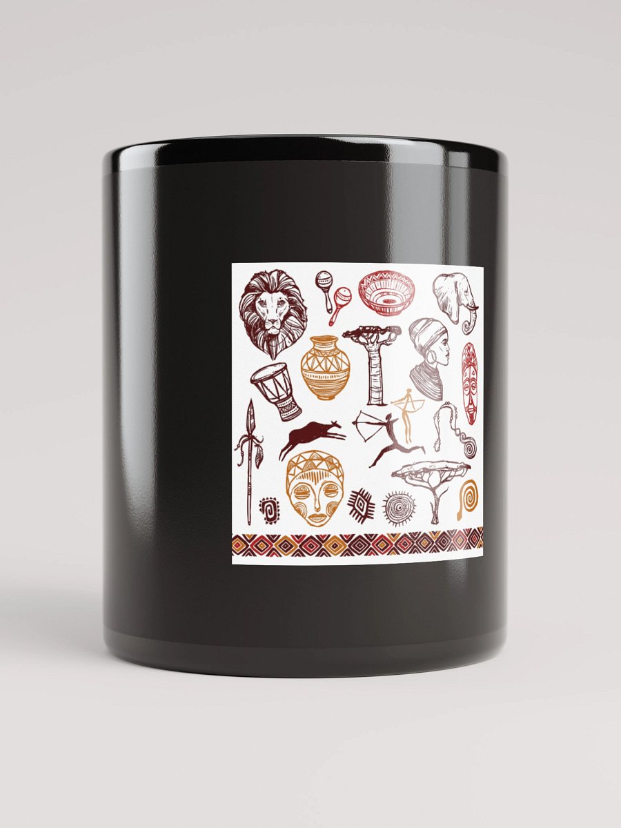 Beautiful black ceramic mug product image (9)
