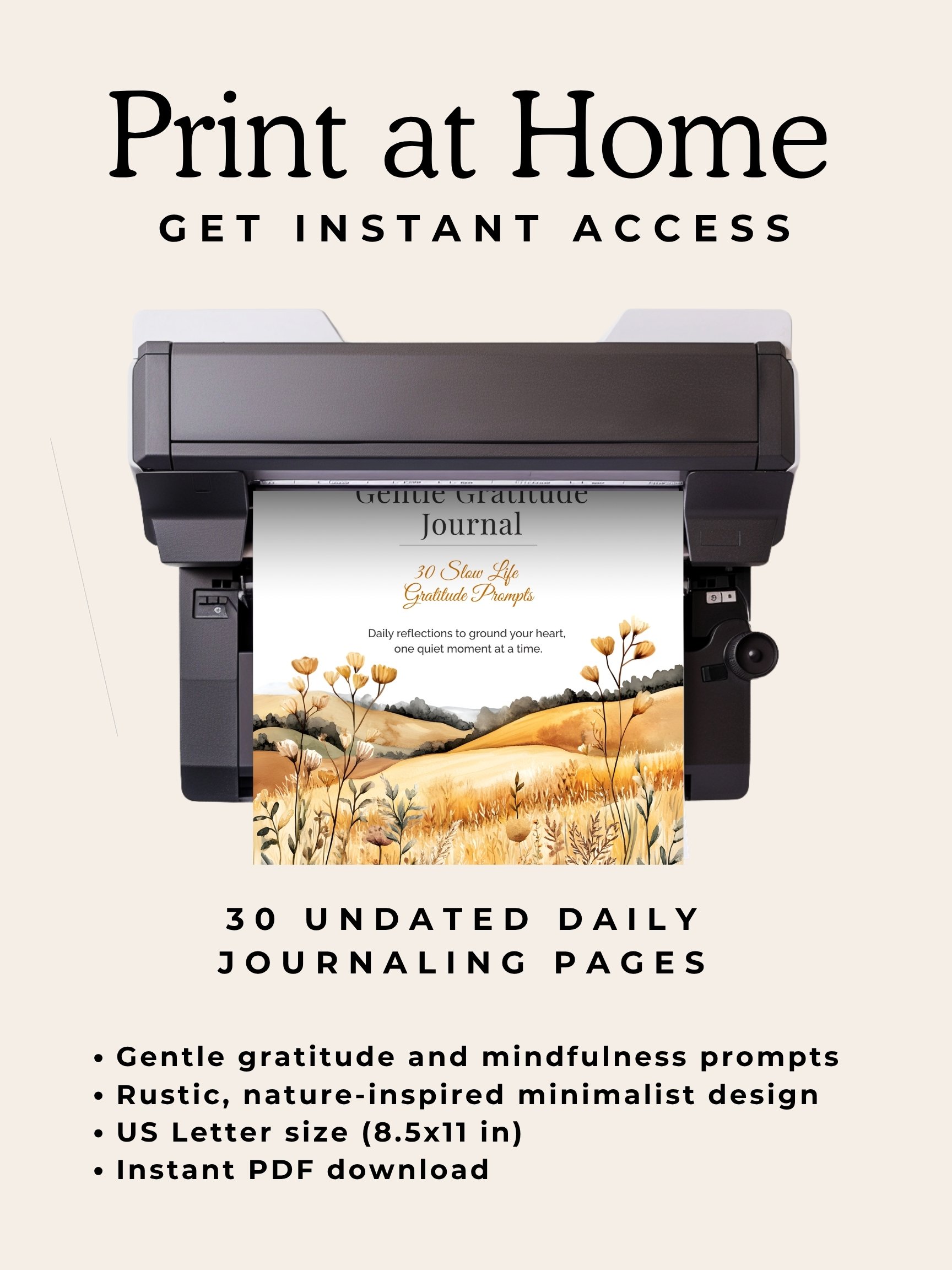 A Month of Slow Living Gratitude Journal — 30-Day Guided Reflections for a More Intentional Life product image (3)